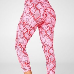 High Waisted Python Power Hold Capri- XXL